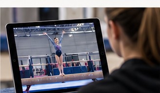 Gymnastics photography in the DeductionTok design